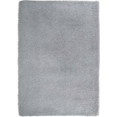 vidaXL Ryamatta med Lång Lugg 240x340 cm Polyester Grå, Silver