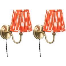 ValueLights Pair of Plug In Pleated Lights Wall light