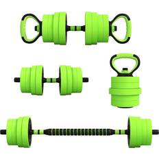 30kg dumbbell set Sportnow 4 in 1 Green Adjustable Weight Dumbbell Set 30kg