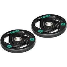 Sportnow Tri Grip Rubber Coated Olympic Weight Plate 10kg 2 Pack