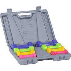 Adjustable Dumbbells Homcom Multicolour Dumbbell Set 10kg 4 Pack