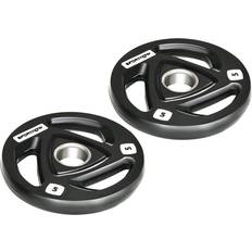 Homcom Tri Grip Rubber Coated Olympic Weight Plate 5kg 2 Pack