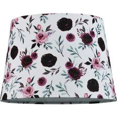 Red Shades Happy Homewares Traditional Classic Design Linen Fabric Drum Lamp Shade