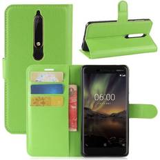 Nokia Plånboksfodral Nokia Modernt Läder Fodral Grön