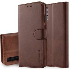 LC.Imeeke Läder Huawei P20 Pro Fodral Brun