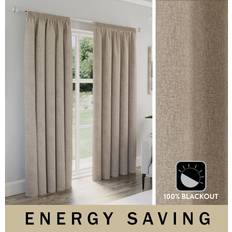 Enhanced Living Natural Blackout Curtains 66 x 90 Inch