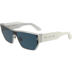 Calvin Klein Pilot - Unisex Solglasögon Calvin Klein Modified Rectangle Sunglasses CK25102S - Silver