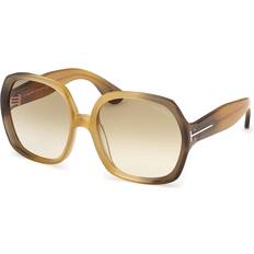 Tom Ford Yellow Sunglasses Tom Ford Saffron Square Sunglasses - Yellow