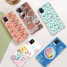 SpongeBob Cartoon Transparent Case for Samsung A04 A14 A23 M33 M53