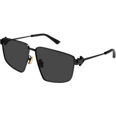 Solglasögon Bottega Veneta BV1223S 001 Solglasögon Metall Svart Grå