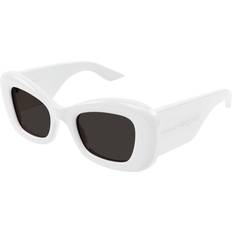 Solglasögon Alexander McQueen AM0434S Solglasögon Acetat Vit Grå