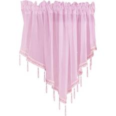 Pink Valances ZTTO Triangle Shape Kitchen Short Curtain Decor