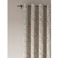 Anyday Scribble Print Pair Lined Eyelet Curtains