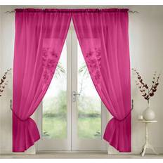 Curtains & Accessories Alan Symonds Elegant Plain Voile Curtain Panels 150Cm x 122Cm