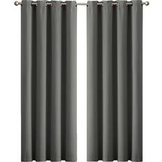 Marlow Blockout Curtains Panels 3 Layers 167 x 183 cm Charcoal