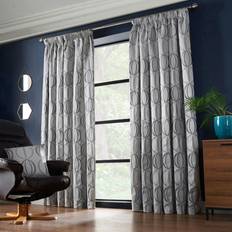 Curtains & Accessories Alan Symonds Omaha Pencil Pleat Curtains 117 cm x 229 cm Silver