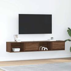 vidaXL Tv-Borde 2 Stk 80 x 31 x 25,5 cm Konstrueret Træ Brunt Egetræ TV-bord