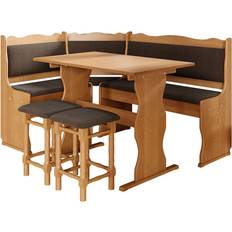 Fotstöd Bord Mini Kitchen Beige/Brown Bordsgrupp 87x105cm 4st