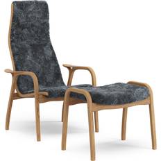 Swedese Lamino & Footstool Charcoal Fåtölj 101cm