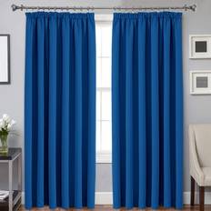 Curtains & Accessories Oxford Homeware Navy Blue Pencil Pleat 66" x 90"