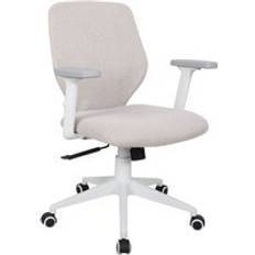Beige Kontorsstolar BigBuy Home Vit Beige 63 x 59 x 94,5 cm Kontorsstol