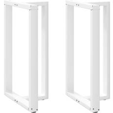 Barbord vidaXL Barbordsben T-formad 2 st Vit 60 x 35 x (100-101) cm Stål Barbord