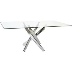 Dining Tables on sale Dkd Home Decor Transparent Metal Crystal 150 x 90 x 75 cm Dining Table 90x75cm