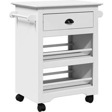 vidaXL Bodo Köksvagn Vit 67.5 x 45 x 80 cm Rullbord
