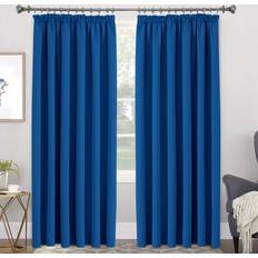 Curtains & Accessories Oxford Homeware Navy Blue Pencil Pleat 66" x 72"