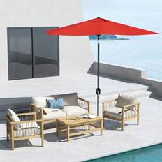 Parasols on sale OutSunny Garden Parasol Rectangular Market Umbrella 2 x 3 m