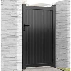 Burbage Iron Craft Harrogate Aluminium Black Garden Gate 1200mm Wide x 1800mm High