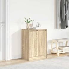 Hallway Furniture & Accessories vidaXL Cabinet Sonoma Oak 57x34x76 cm Shoe Rack