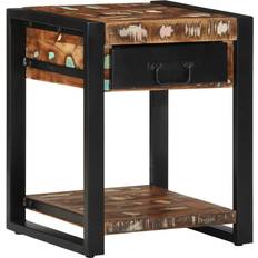 Multicoloured Small Tables vidaXL Side Multicolour 40x40x50 cm Solid Wood Reclaimed Small Table 40x40cm