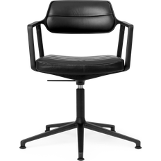Justerbar højde - Læder Kontorstole Vipp 453 Swivel+ Drejestol Sort Læder Kontorstol