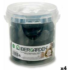 Ibergarden Large Black Decorative Stones 3 Kg 4 Units