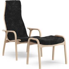 Swedese Lamino & Footstool Black Fåtölj 101cm