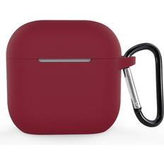 INCOVER Apple AirPods Silikone Cover Mørkerød