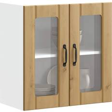 Glas - Natur Väggskåp vidaXL För Kök Med Glasdörr Lucca Artisan Väggskåp