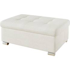 Majestic Dynir 70 cm Hvid Puf Fodskammel