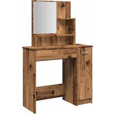 vidaXL Old Wood with Mirror Dressing Table