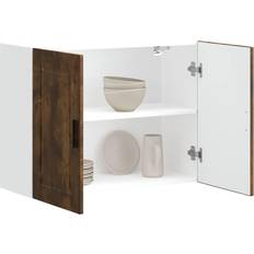 Brown Wall Cabinets vidaXL Küchen Hängeschrank Porto Räuchereiche Holzwerkstoff Wandschrank