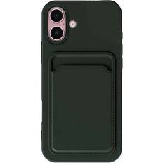 G-SP iPhone 16 Plus Mobilskal Silikon Militärgrön