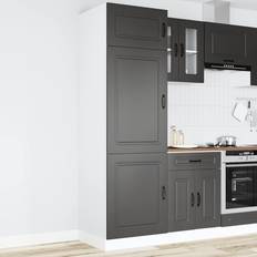 Legno Mobili a Parete vidaXL Armadio da Cucina Kalmar Nero in Legno Multistrato Mobile a Parete