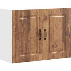 Brown Wall Cabinets vidaXL Kitchen Kalmar Old Wood Wall Cabinet