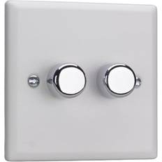 White Wall Dimmers Varilight V-Pro Smart Master Wifi Dimmer 2 x 120W
