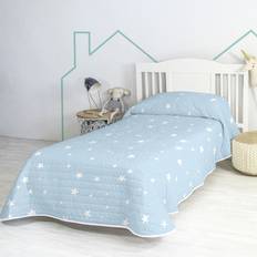 Blå Sengetæpper HappyFriday Basic Børn Blå Quilted Bedspread 200 x 260 cm Sengetæppe Blå