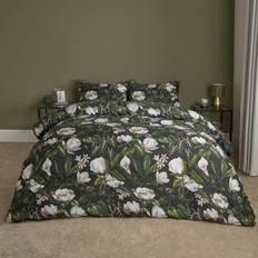 OHS Floral Botanics Duvet Cover Green, Black (200x200cm)