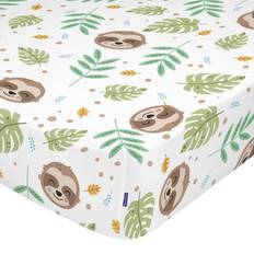Multifärgade Underlakan HappyFriday Moshi Multikolor Fitted Bottom Sheet 70 x 140 x 14 cm Underlakan Multifärgad