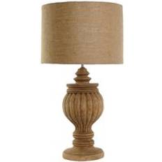 Belysning Home ESPRIT Naturlig Jute Trä 50W 220V 41 x 41 x 76 cm Bordslampa