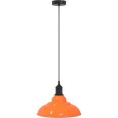 Arancione Lampade a Sospensione vidaXL Regolabile E27 Arancio Ø31 cm Metallo Lampada a Sospensione